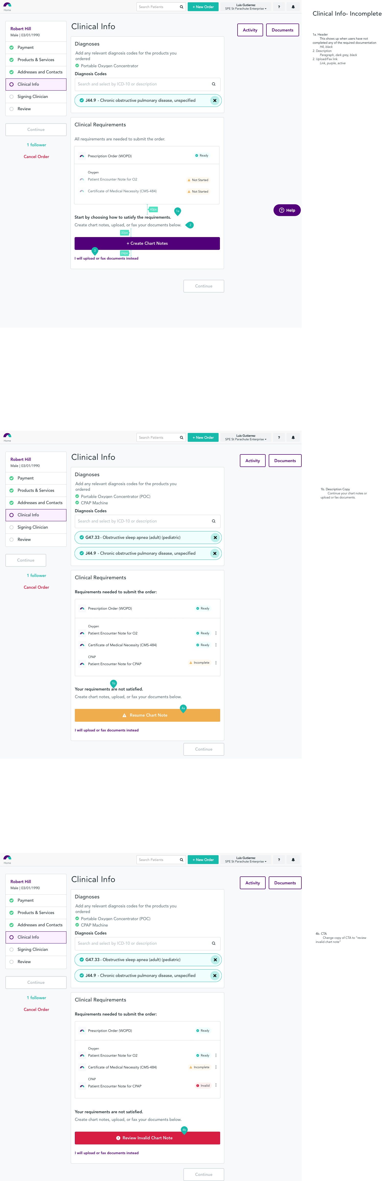 Clinical info upload